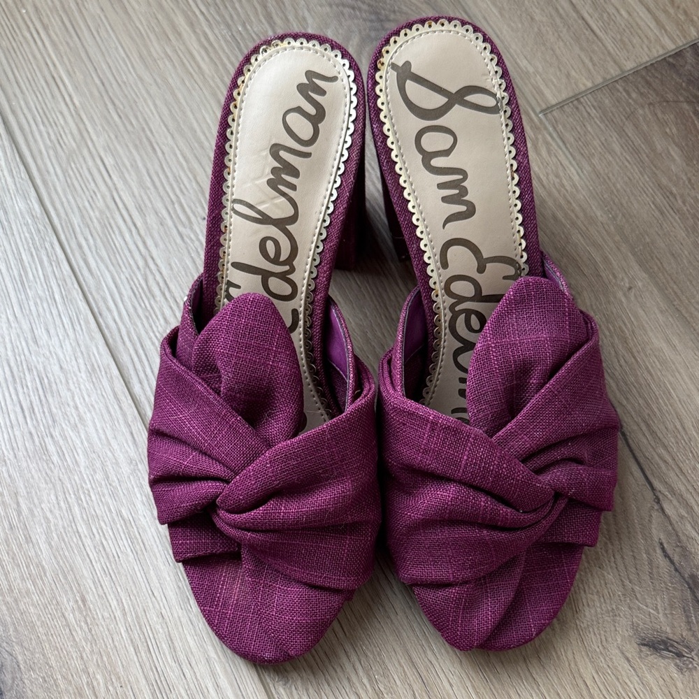 Sam Edelman Purple Knotted Mules